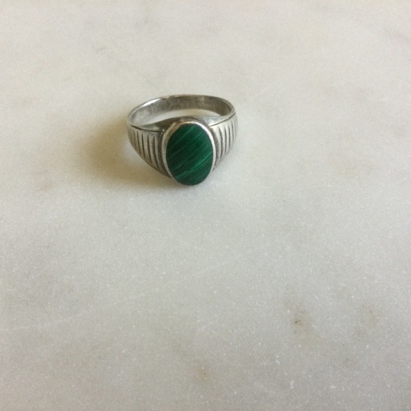 Southwestern Vintage Sterling Malachite Ring